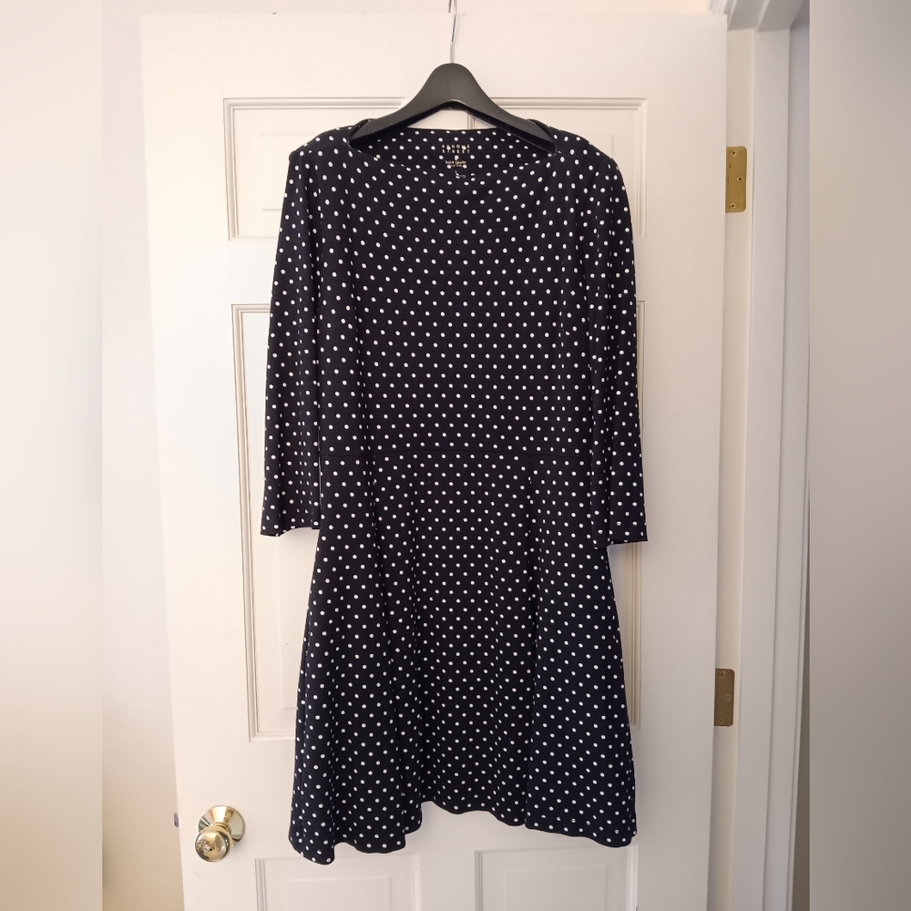 Kate Spade Broome St. Black Polka Dot Fit & Flare Dress